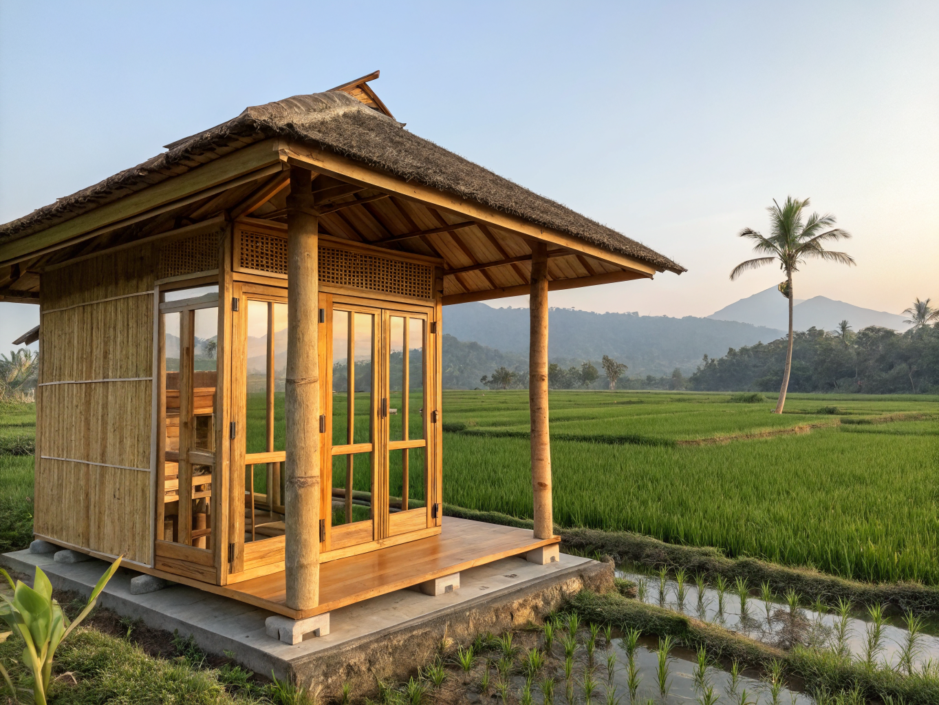 Scenic rice fields surrounding Ubud Event Space