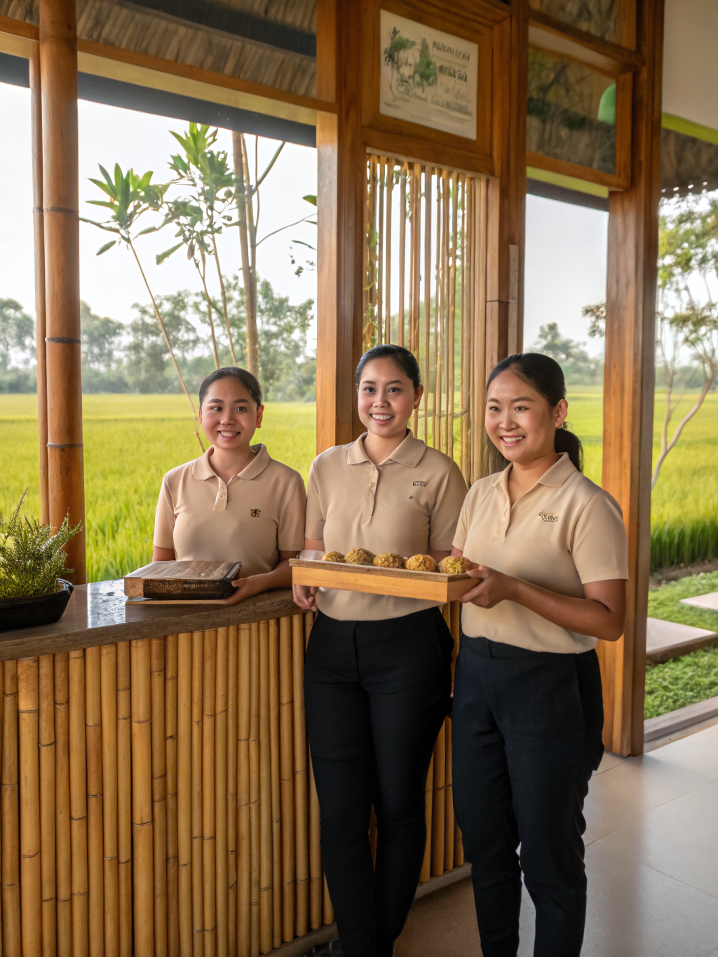 Warm Filipino hospitality staff